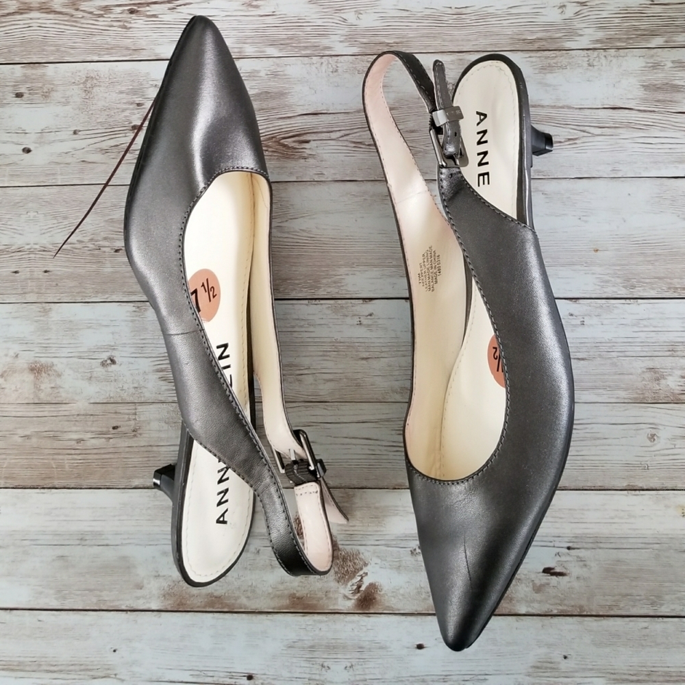 Anne Klein Expert Slingback Kitten Heel Pumps - Picture 8 of 14